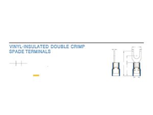 Spade Terminals — dimensioned outline drawing