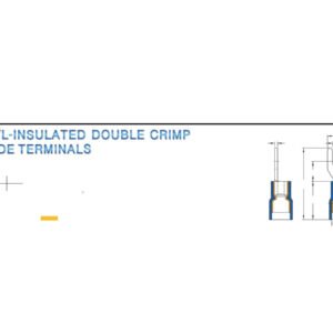Spade Terminals — dimensioned outline drawing