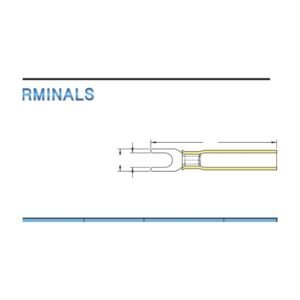 Spade Terminals — dimensioned outline drawing