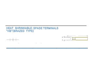 Spade Terminals — dimensioned outline drawing