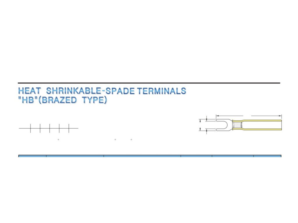 MR-SHBS Series — Spade Terminals (Heat-shrinkable, waterproof, brazed seam, narrow tongue)