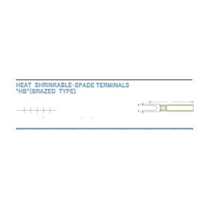 Spade Terminals — dimensioned outline drawing