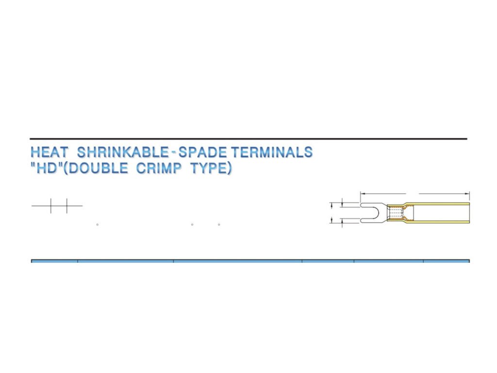 MR-SHD Series — Spade Terminals (Heat-shrinkable, waterproof, double crimp)