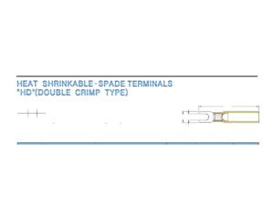 Spade Terminals — dimensioned outline drawing