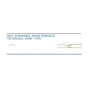 Spade Terminals — dimensioned outline drawing
