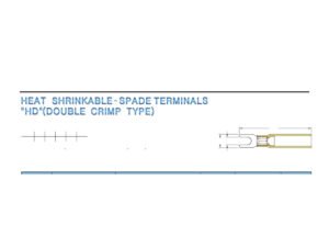 MR-SHDS Series — Spade Terminals (Heat-shrinkable, waterproof, double crimp, narrow tongue)
