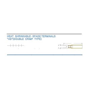 Spade Terminals — dimensioned outline drawing