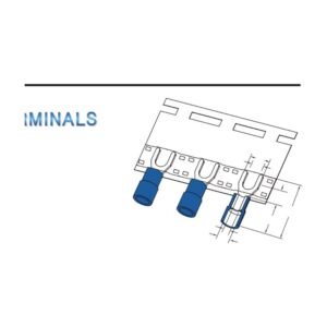 Spade Terminals — dimensioned outline drawing