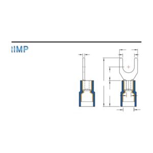 Spade Terminals — dimensioned outline drawing