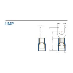Spade Terminals — dimensioned outline drawing