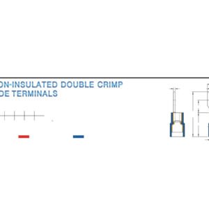 Spade Terminals — dimensioned outline drawing