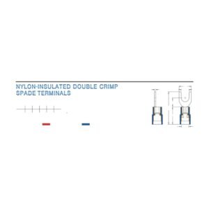 Spade Terminals — dimensioned outline drawing