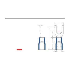 Spade Terminals — dimensioned outline drawing