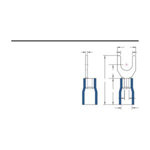 MR-SVBS Series — Spade Terminals (Vinyl-insulated, single crimp, brazed seam, narrow tongue)
