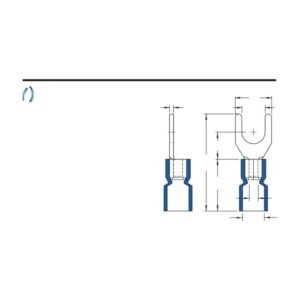 Spade Terminals — dimensioned outline drawing