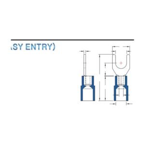 Spade Terminals — dimensioned outline drawing