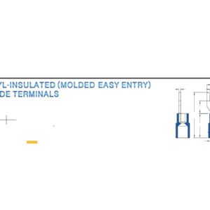 Spade Terminals — dimensioned outline drawing
