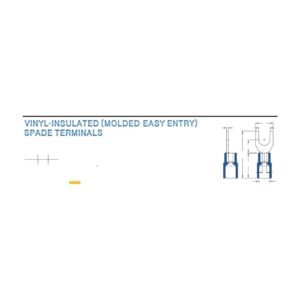 Spade Terminals — dimensioned outline drawing