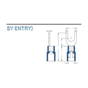 Spade Terminals — dimensioned outline drawing