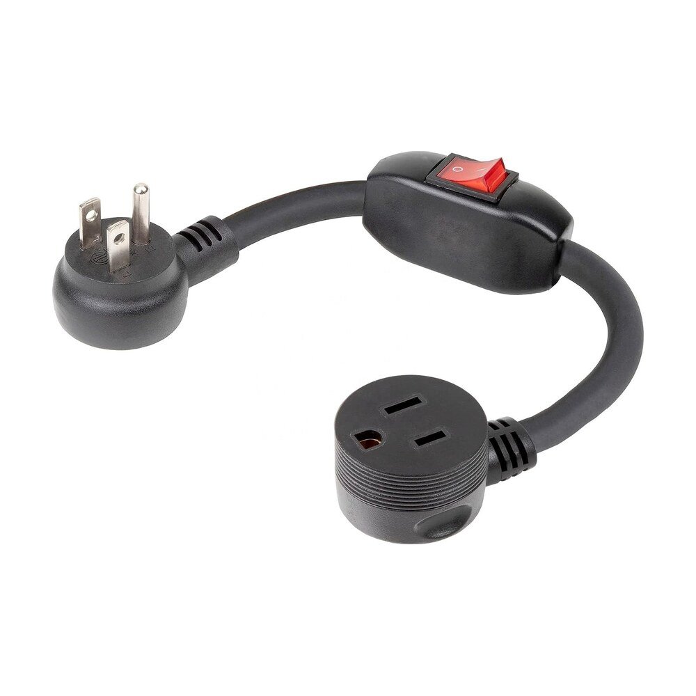 Angled Inline On/Off Switch Extension Cord 3-Prong 3 Outlet PVC Insulated Heavy Duty - MR-SW-01