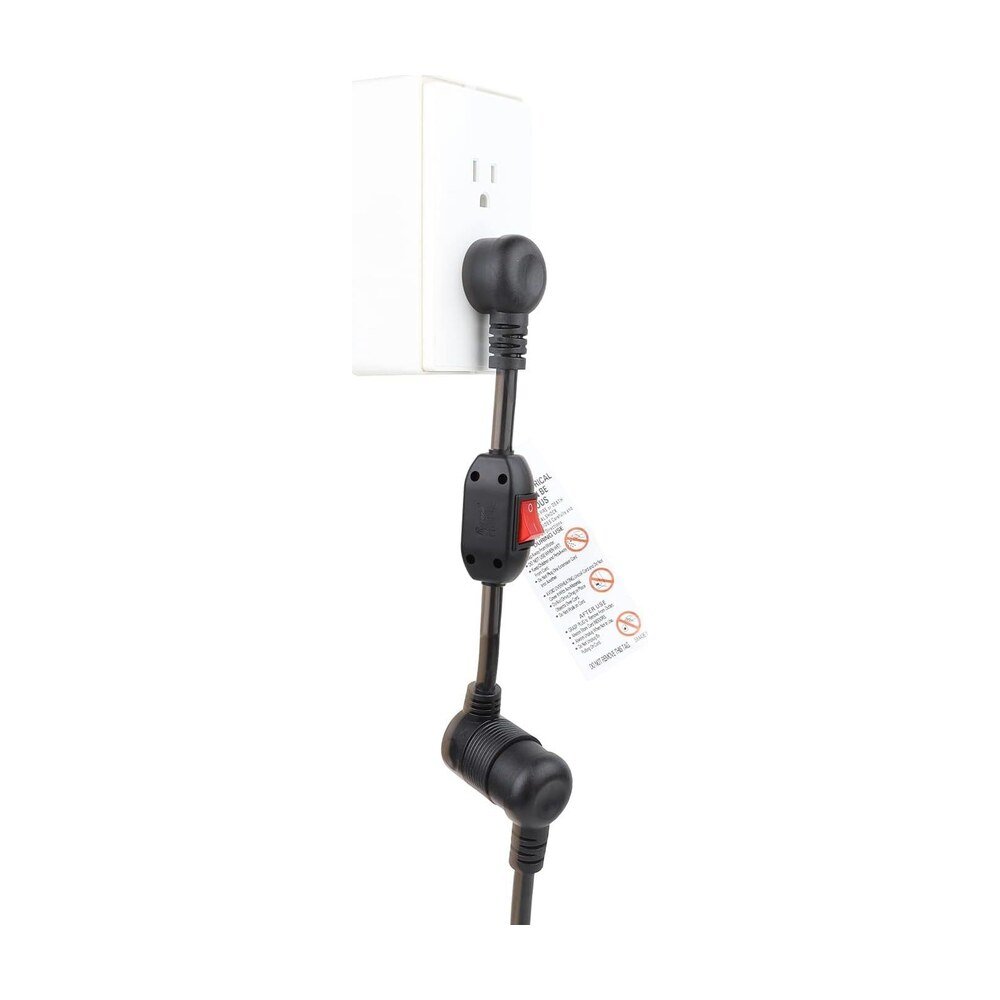 Angled Inline On/Off Switch Extension Cord 3-Prong 3 Outlet PVC Insulated Heavy Duty - MR-SW-01