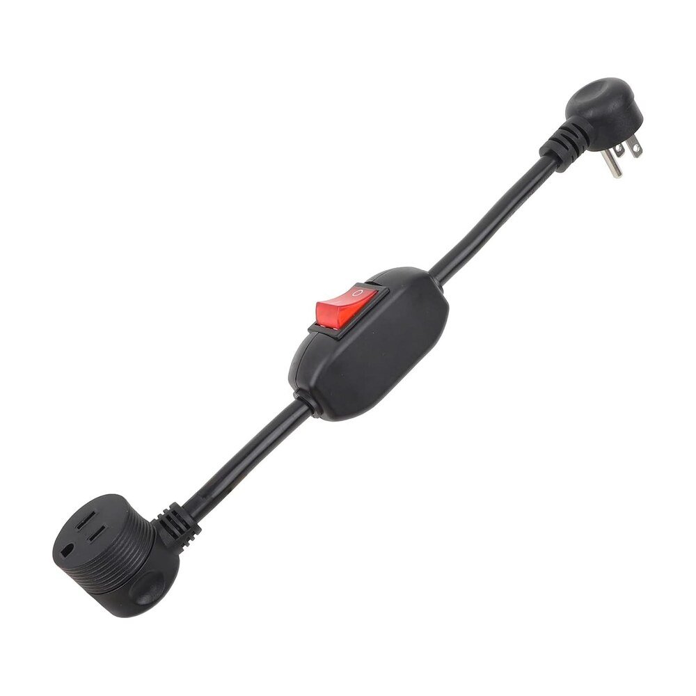 Angled Inline On/Off Switch Extension Cord 3-Prong 3 Outlet PVC Insulated Heavy Duty - MR-SW-01