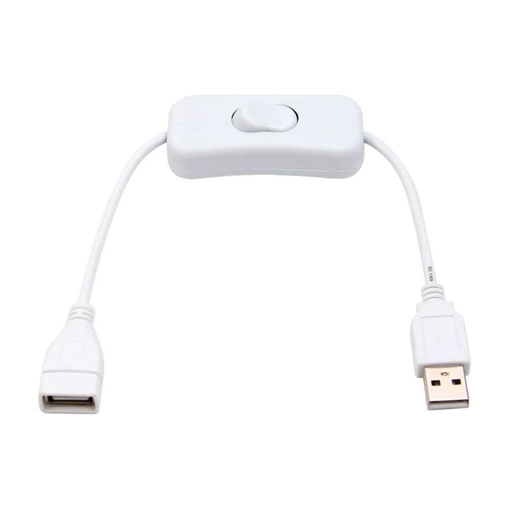 USB Switch ON/Off Extension Cable 4-PIN Data Sync 2.0 Copper Conductor PVC 304 Rocker - MR-SW-02