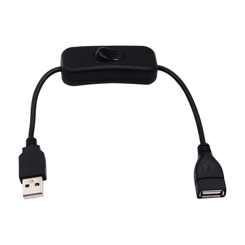 USB Switch ON/Off Extension Cable 4-PIN Data Sync 2.0 Copper Conductor PVC 304 Rocker - MR-SW-02