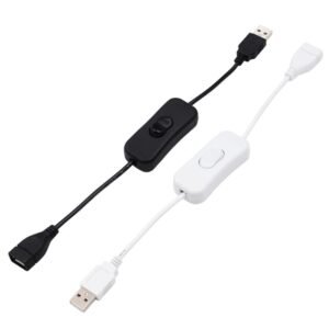 USB Switch ON/Off Extension Cable 4-PIN Data Sync 2.0 Copper Conductor PVC 304 Rocker - MR-SW-02