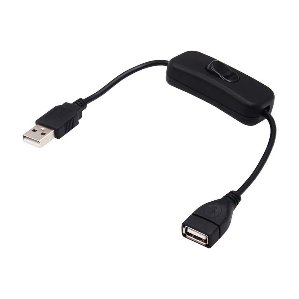 USB Switch ON/Off Extension Cable 4-PIN Data Sync 2.0 Copper Conductor PVC 304 Rocker - MR-SW-02