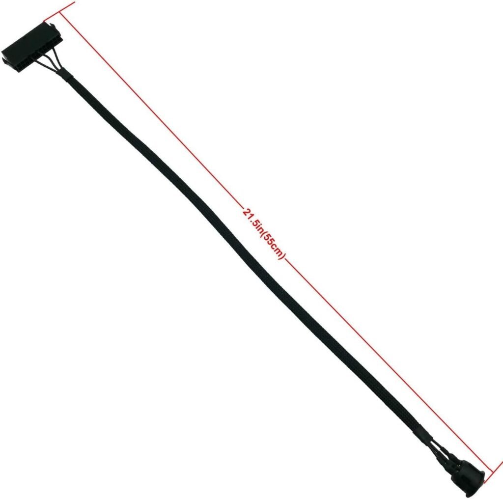 24 Pin ATX Black LED Copper Conductor PVC Insulation Power Station Use - MR-SW-04