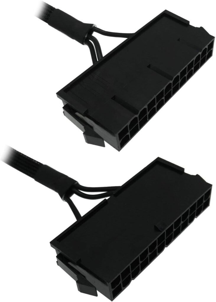 24 Pin ATX Black LED Copper Conductor PVC Insulation Power Station Use - MR-SW-04