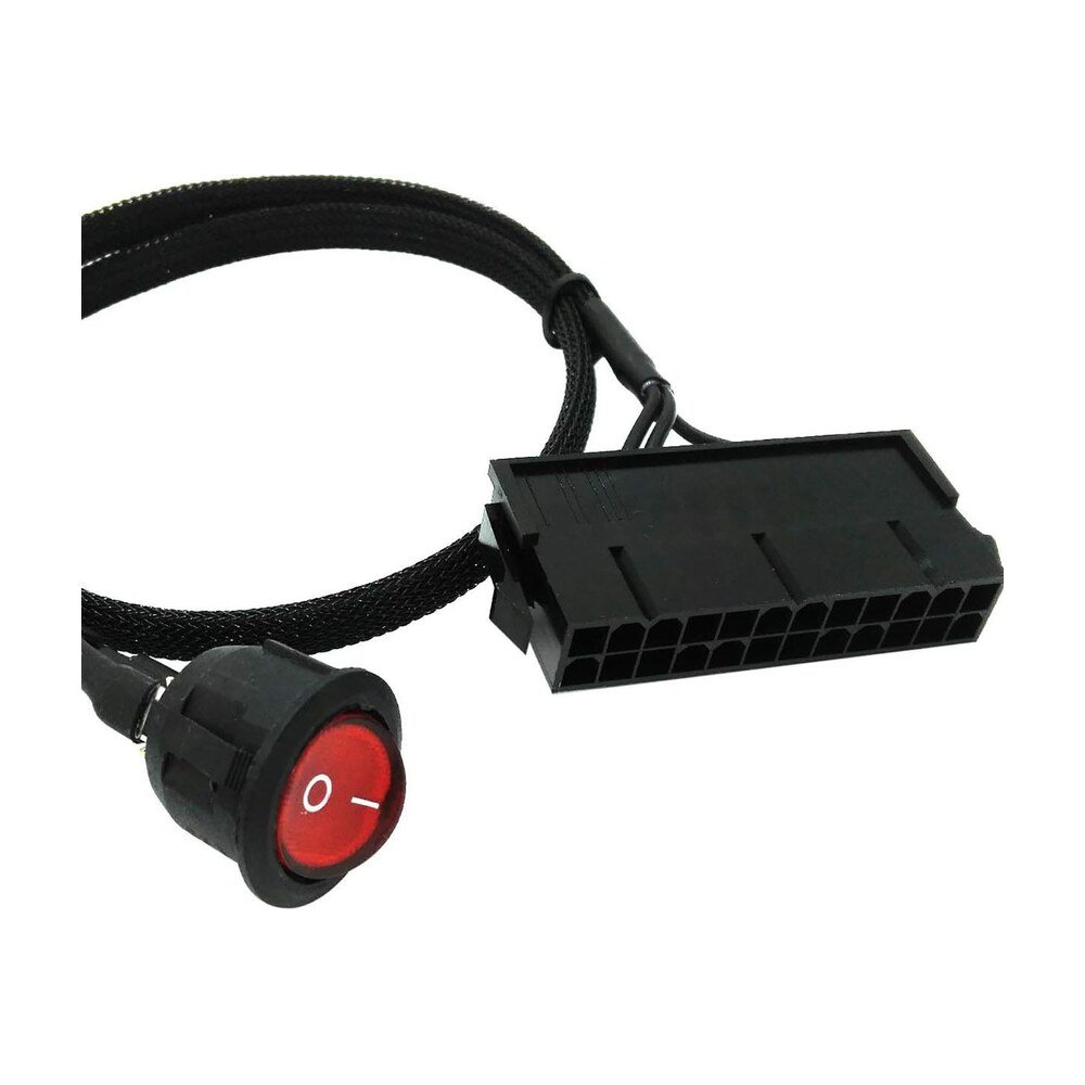 24 Pin ATX Black LED Copper Conductor PVC Insulation Power Station Use - MR-SW-04