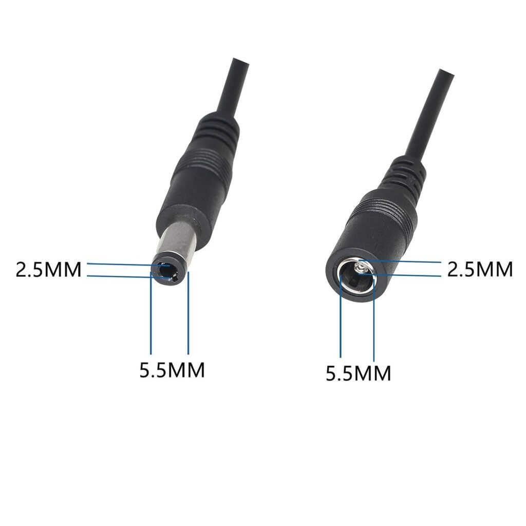 20cm DC 5.5mm x 2.1mm Male to Female 12V Copper PVC On/Off Switch Cable for LED CCTV - MR-SW-05