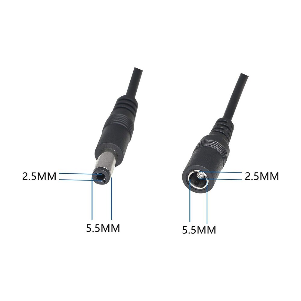 20cm DC 5.5mm x 2.1mm Male to Female 12V Copper PVC On/Off Switch Cable for LED CCTV - MR-SW-05