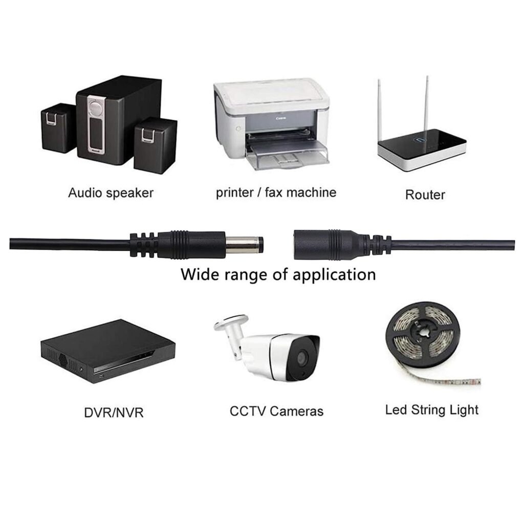 20cm DC 5.5mm x 2.1mm Male to Female 12V Copper PVC On/Off Switch Cable for LED CCTV - MR-SW-05