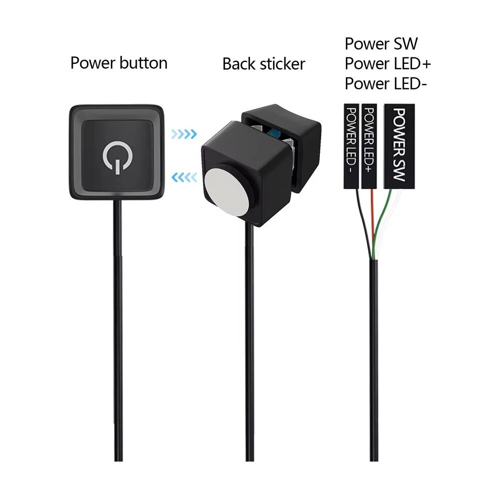 External PC Power Button ATX On/Off Switch Control Adapter Cable - MR-SW-06