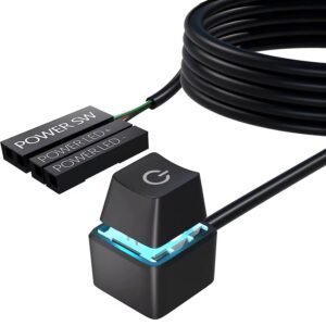 External PC Power Button ATX On/Off Switch Control Adapter Cable - MR-SW-06