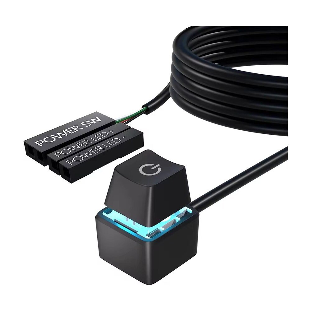 External PC Power Button ATX On/Off Switch Control Adapter Cable - MR-SW-06