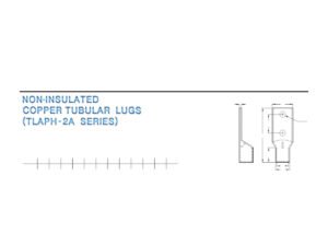 Copper Tubular Lugs — dimensioned outline drawing