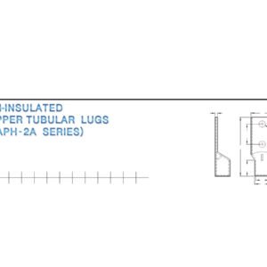 Copper Tubular Lugs — dimensioned outline drawing