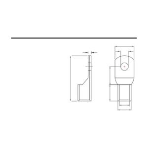 Copper Tubular Lugs — dimensioned outline drawing