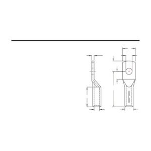 DIN 46235 Copper Tubular Lugs — dimensioned outline drawing