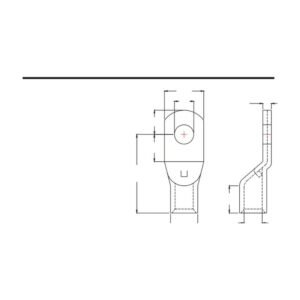 Copper Tubular Lugs — dimensioned outline drawing