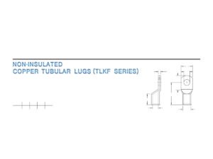Copper Tubular Lugs — dimensioned outline drawing