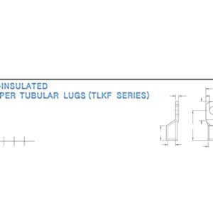 Copper Tubular Lugs — dimensioned outline drawing
