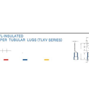 Copper Tubular Lugs — dimensioned outline drawing
