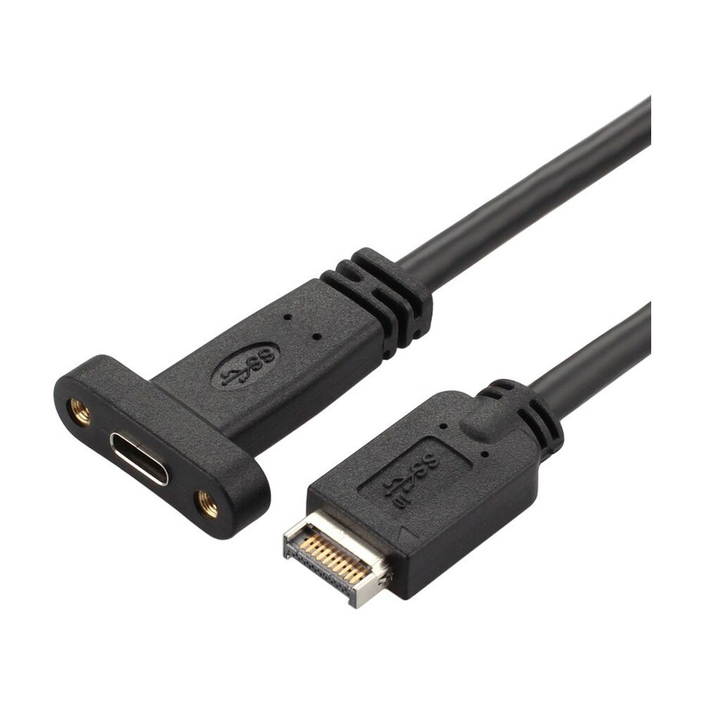 USB 3.1 Gen 2 10Gbps 20-Pin Header to USB-C Panel Cable - MR-USB-01