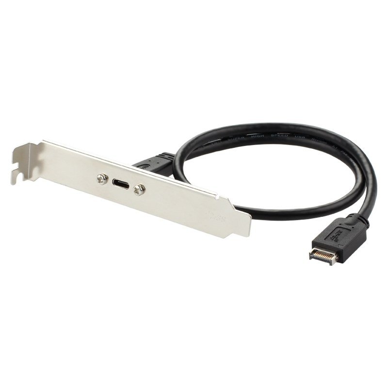 USB 3.1 Gen 2 10Gbps 20-Pin Header to USB-C Panel Cable - MR-USB-01