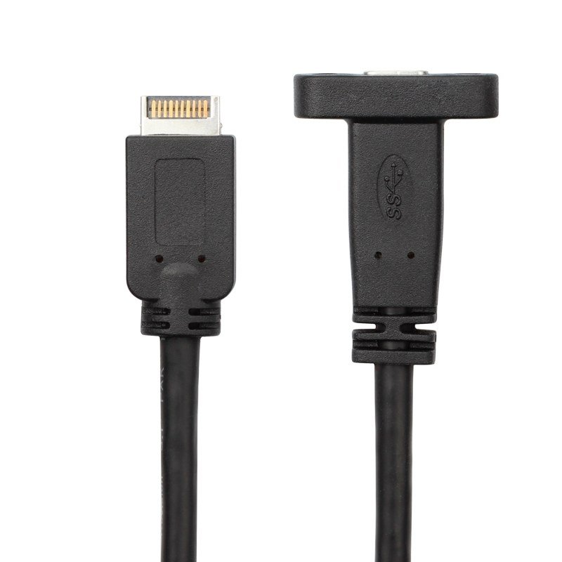 USB 3.1 Gen 2 10Gbps 20-Pin Header to USB-C Panel Cable - MR-USB-01